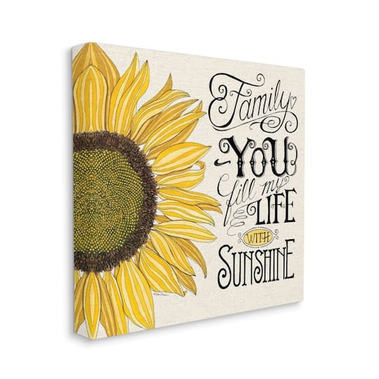 Stupell Industries You Fill My Life with Sunshine Canvas Wall Art